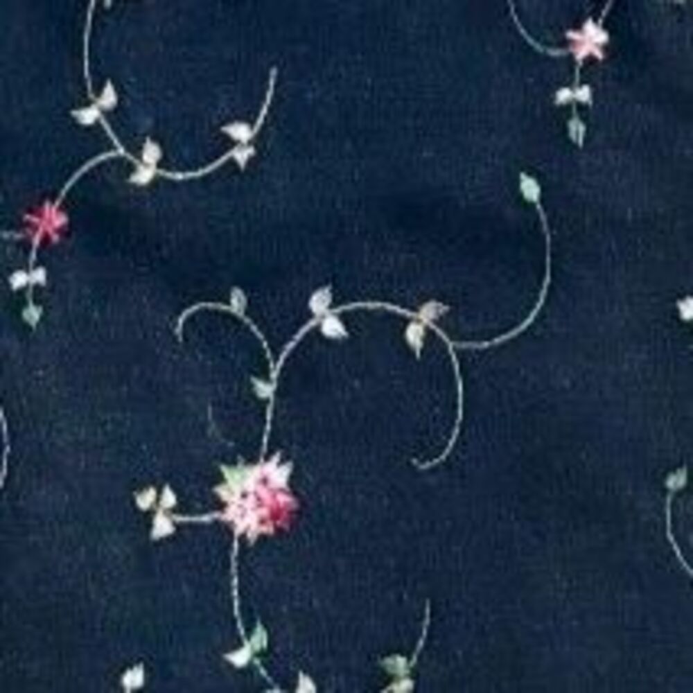 Vintage Fall Floral Embroidered Denim Capri Pants Size 4P - Picture 2 of 5